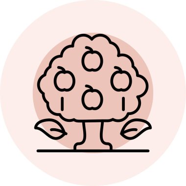 Beyin. Web simgesi basit illüstrasyon