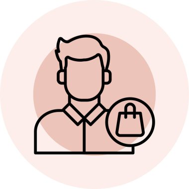 Alışveriş. Web simgesi basit illüstrasyon