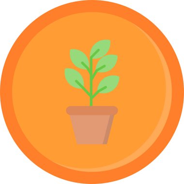 Bitki. Web simgesi basit illüstrasyon