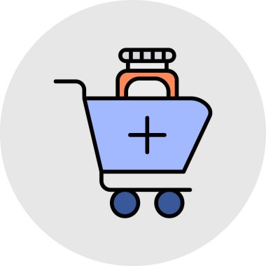 Alışveriş arabası vektör simgesi