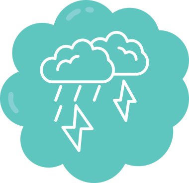 Bulut. Web simgesi basit illüstrasyon