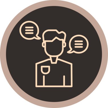 Bir insan simgesinin vektör illüstrasyonu