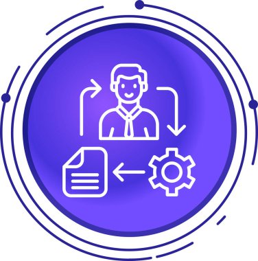 İş adamı simgesi, vektör illüstrasyonu