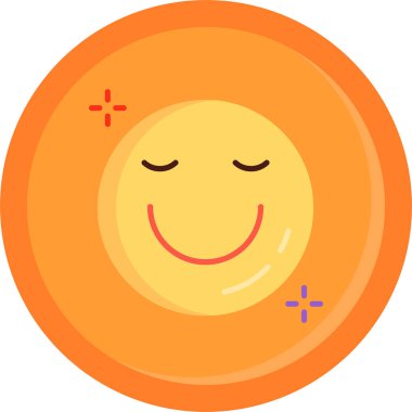 Düz dizaynlı gülümseme simgesi