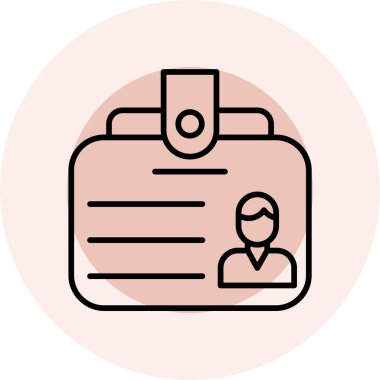 iş kartı simgesi vektör illüstrasyonu