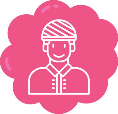 Adamım. Web simgesi basit illüstrasyon