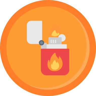 Yangın. Web simgesi basit illüstrasyon