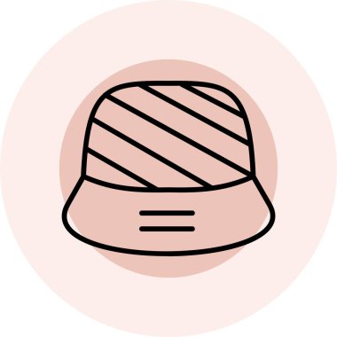 Şapka simgesinin vektör illüstrasyonu