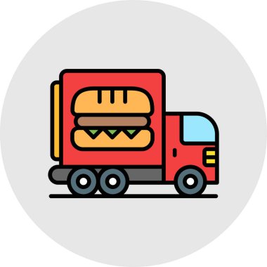 Modern yiyecek simgesinin vektör çizimi