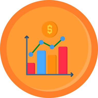 grafik vektörü düz renk simgesi