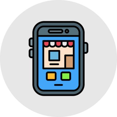 Cep telefonu simgesi, vektör illüstrasyonu