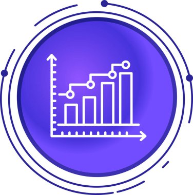 Çizgi Finansal Büyüme Simgesi beyaz arka planda izole edildi. Gelirleri arttırıyorum. Renkli taslak konsepti. Vektör.