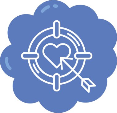 Kalp. Web simgesi basit tasarım