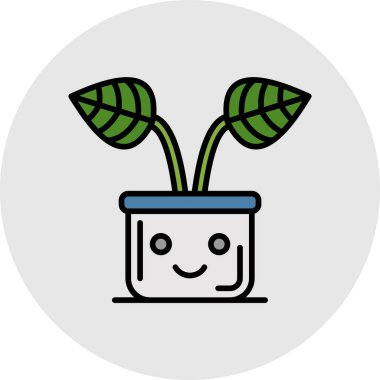 Kaktüs. Web simgesi basit illüstrasyon