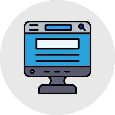 tarayıcı web simgesi basit illüstrasyon