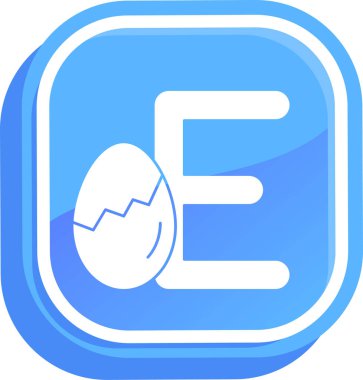 Yumurta ikonu vektör illüstrasyonu