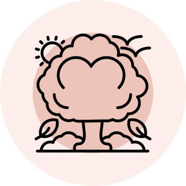 Beyin simgesi, vektör illüstrasyonu