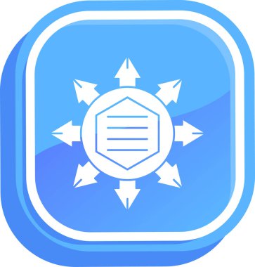 kalkan ağ simgesi basit illüstrasyon