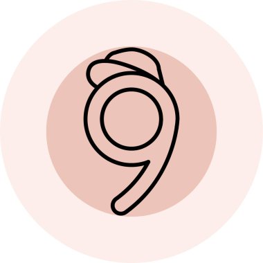 9 numaralı logo tasarım vektör şablonu