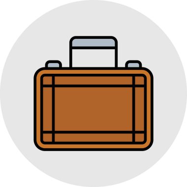 suitcase icon. outline illustration of luggage vector icons for web