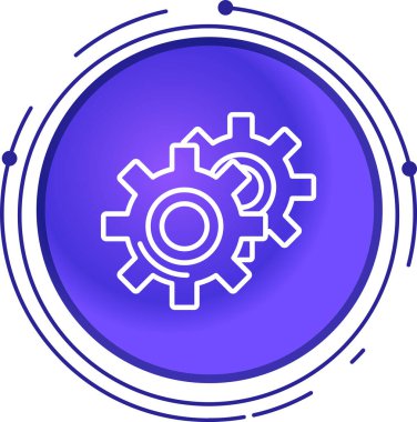 Teçhizat Web simgesi basit illüstrasyon