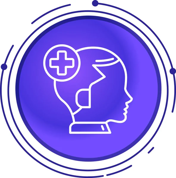 beyin ikonu vektör illüstrasyonu