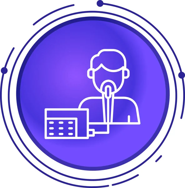 Mikrofonlu bir adamın vektör çizimi