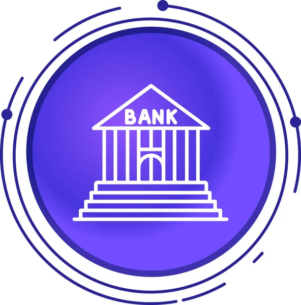 Banka. Web simgesi basit illüstrasyon