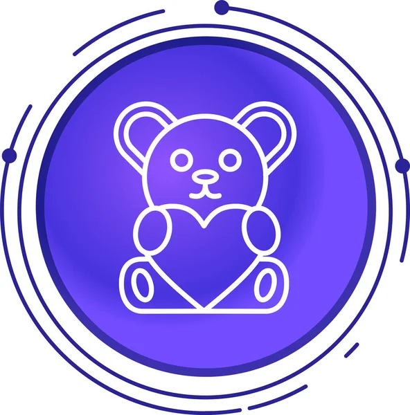 Ayıcık çizgi simgesi beyaz arkaplanda izole edildi. Renkli taslak konsepti. vektör.