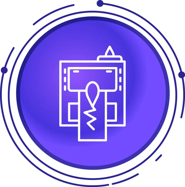 Tıbbi kayıt simgesine sahip beyaz pano beyaz arka planda izole edilmiş. Sağlık sigortası formu. Kontrol işaretleri raporu. turuncu daire düğmesi. vektör