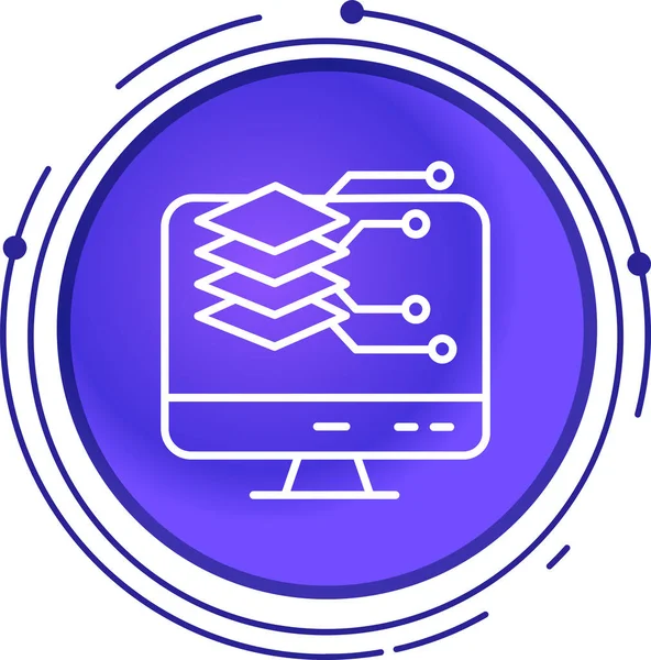 Akıllı telefon simgesine sahip hat bilgisayar monitörü beyaz arkaplanda izole edildi. Elektronik cihazları olan şeylerin interneti. Renkli taslak konsepti. vektör.