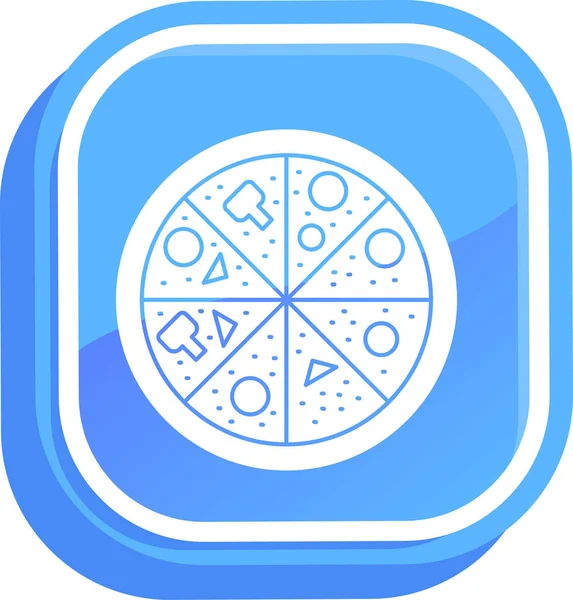 pizza. Web simgesi basit illüstrasyon
