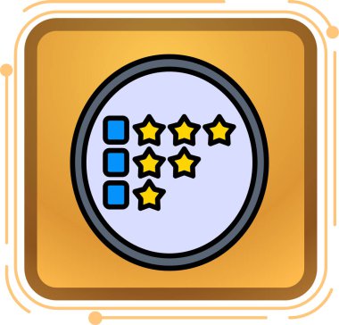 derecelendirme simgesi, vektör illüstrasyonu basit tasarım