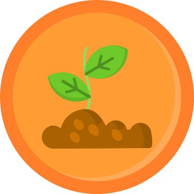 Bitki. Web simgesi basit illüstrasyon