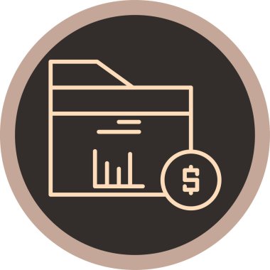 İş ve finans simgesinin vektör illüstrasyonu