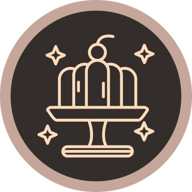 Kek. Web simgesi basit illüstrasyon