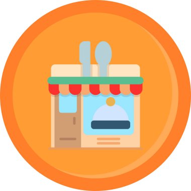 Dükkan. Web simgesi basit illüstrasyon