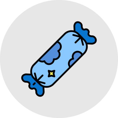 Bir yiyecek karikatür ikonunun vektör çizimi