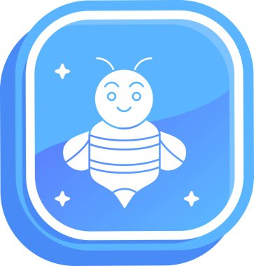 Arı simgesi, basit vektör illüstrasyonu