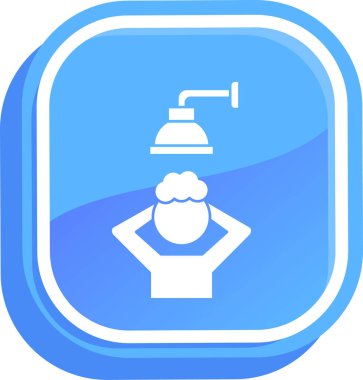 duş ikonu vektör illüstrasyonu