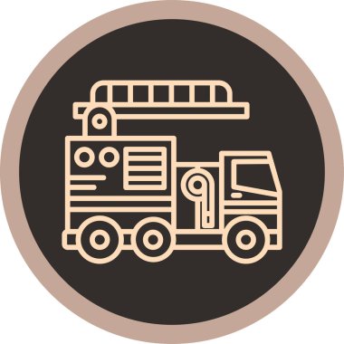 Kamyon simgesinin vektör illüstrasyonu