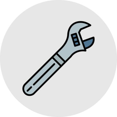 İngiliz anahtarı. Web simgesi basit illüstrasyon