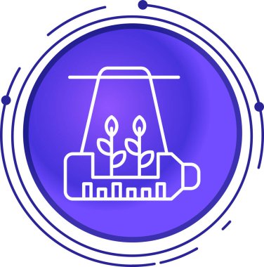 Bir fabrika simgesinin vektör illüstrasyonu