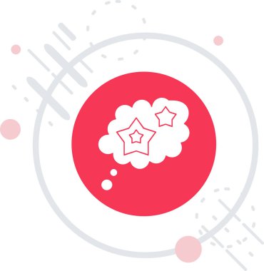 çizgi sihirli değnek ve top ikonu beyaz arka planda izole edildi. Yıldız şekilli aksesuar. Sihirli güç. Renkli taslak konsepti. vektör.