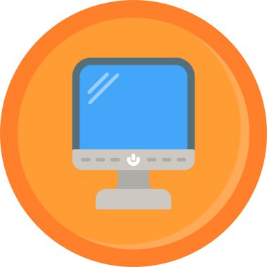 dizüstü bilgisayar izleme simgesi düz biçimli