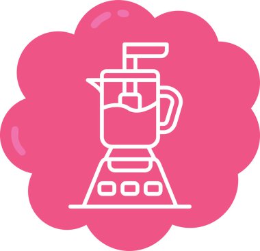 Kahve. Web simgesi basit illüstrasyon