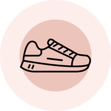 Spor ayakkabı simgesinin vektör illüstrasyonu