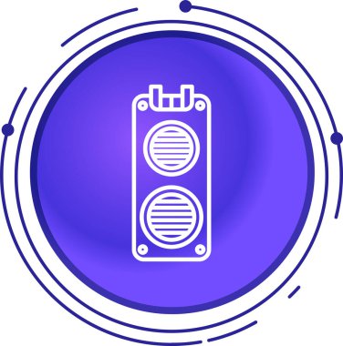 Beyaz arkaplanda izole edilmiş hat elektrik güç ikonu. Enerji soketi. rosette. Renkli taslak konsepti. vektör