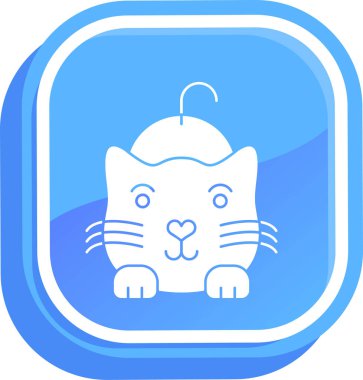 hayvan kedi simgesi taslak biçiminde