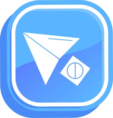 Pusula. Web simgesi basit illüstrasyon